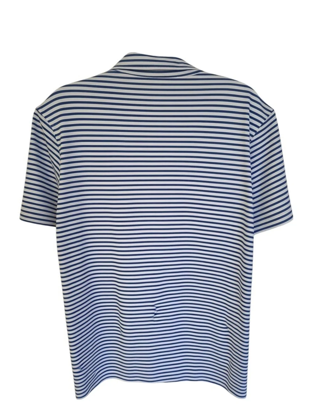 J. Crew Striped Blue and White Short Sleeve Polo with Pocket